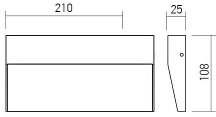 Redo 90481 - LED Vonkajšie nástenné svietidlo LANDER LED/6W/230V IP54 antracit