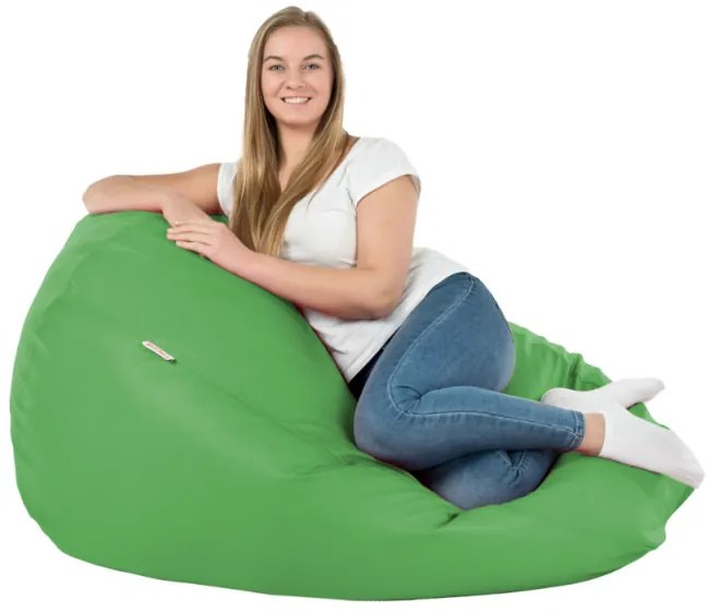 Sedací vak SAKO zelený ekokoža