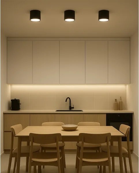 LED bodové svietidlo LED/10W/230V 3000/4000/6400K pr. 12 cm čierne