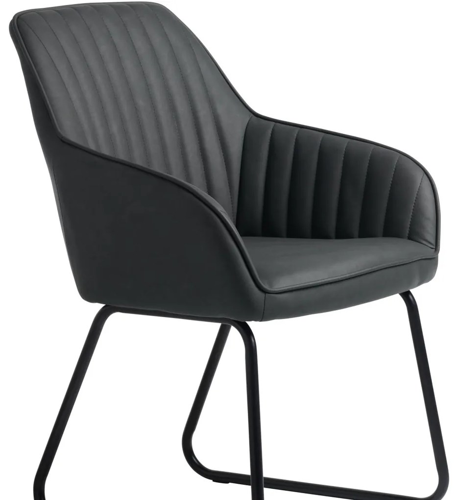 BROOKS ČALÚNENÁ STOLIČKA dark grey
