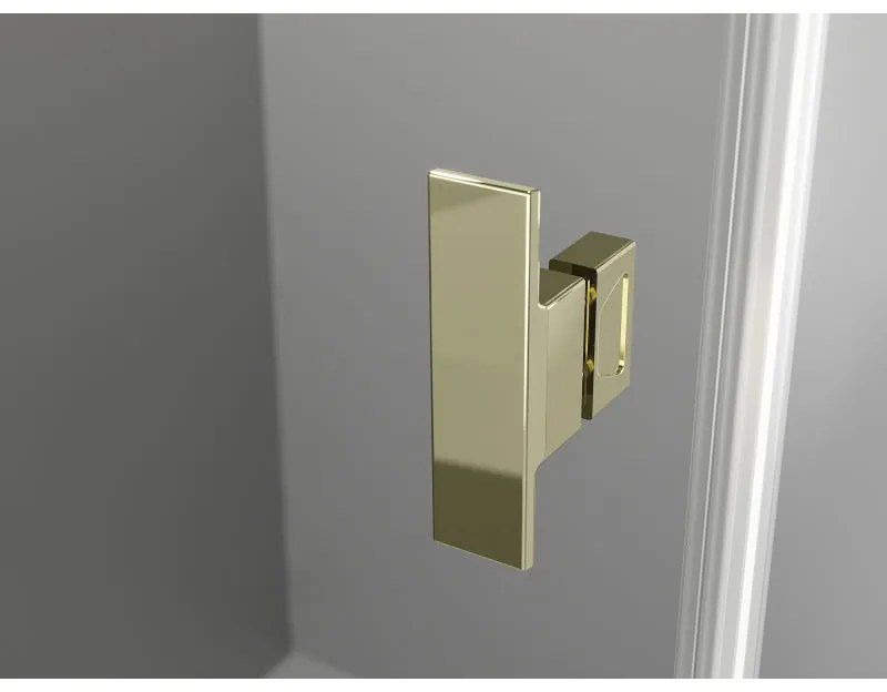 Mexen, Mexen Mist H T sklápací sprchový kút ľavý 70 x 85 cm, transparentný, zlatý - 8A5T-070-085-50-00-L