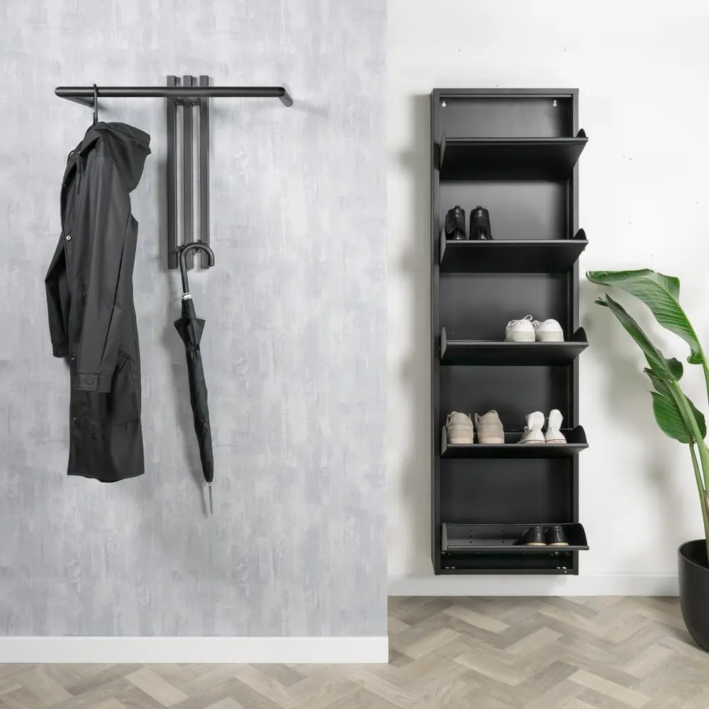 Čierny kovový nástenný vešiak 65 cm Senza – Spinder Design