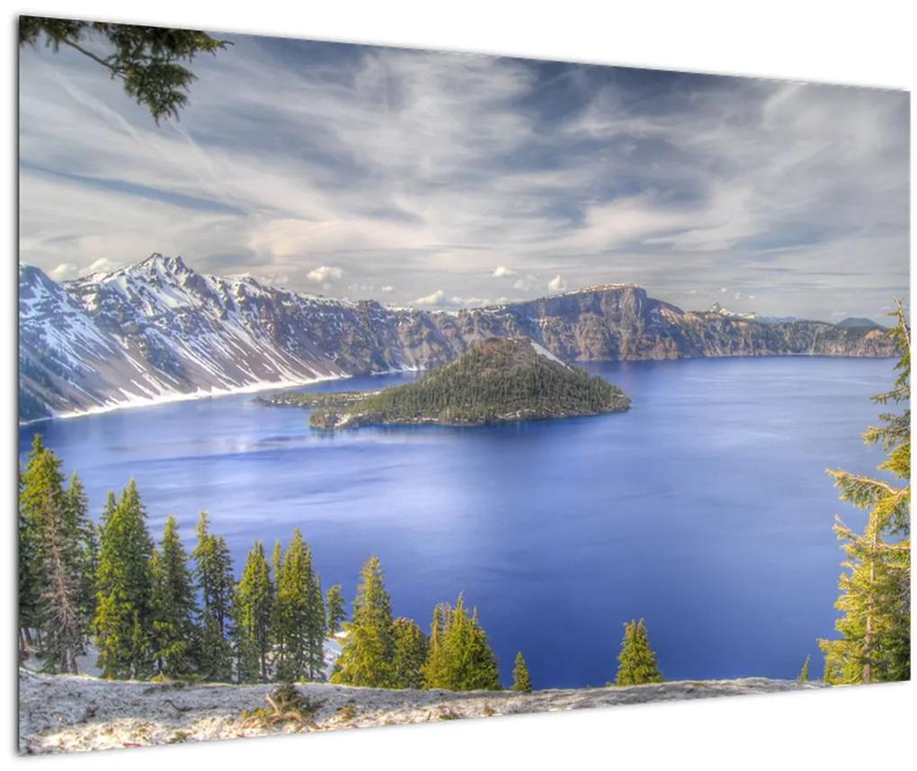Obraz horského jazera (90x60 cm)