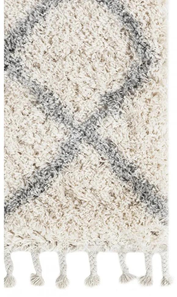 Kusový koberec shaggy Axaya krémový 80x150cm