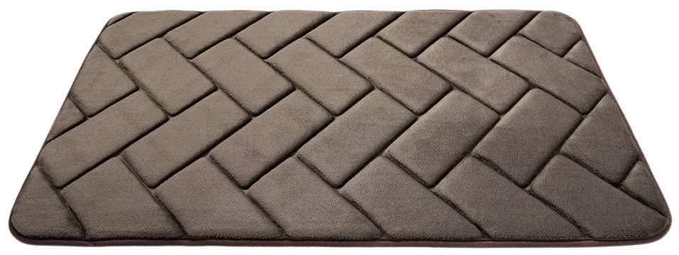 Protišmyková kúpeľňová predložka 3D 7288 coffee, 50x80, hnedá, kúpeľňa, BO-MA