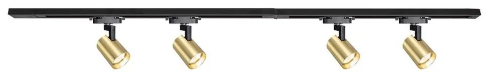 Bodové svietidlo v lištovom systéme VOLF 4xGU10/10W/230V zlatá/čierna
