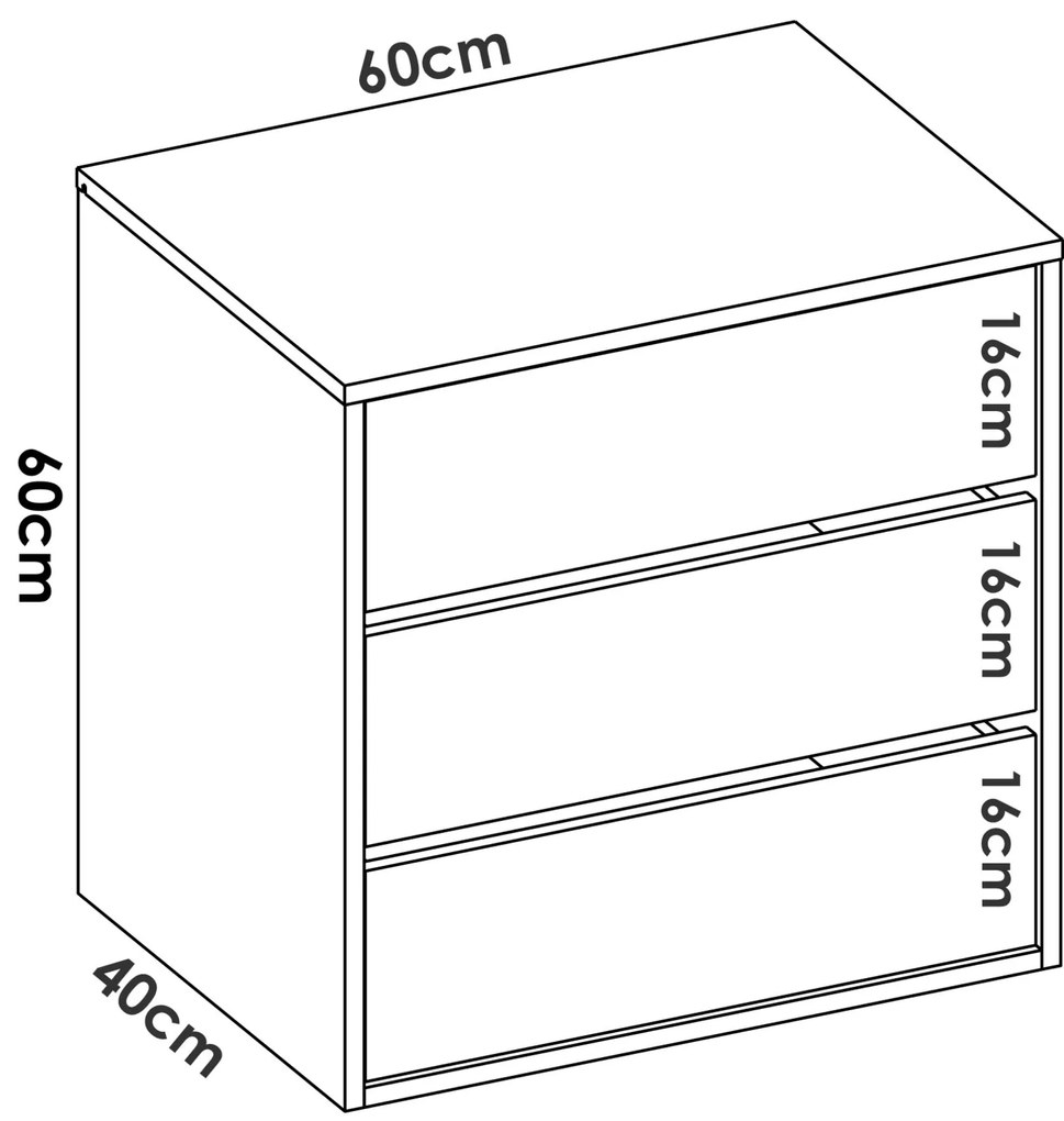 Komoda so šuplíkmi k šatníkovým skriniam Cajoner white