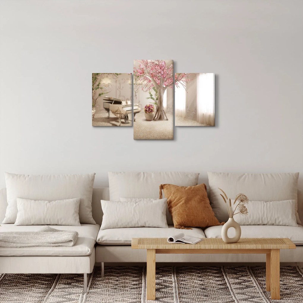 Obraz - Snový interiér s klavírom (90x60 cm)