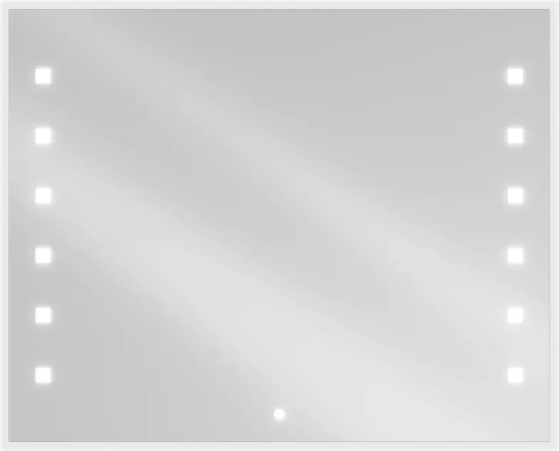 Mexen Ner, LED kúpeľňové zrkadlo s podsvietením 100x80 cm, 6000K, ochrana proti zahmlievaniu, 9809-100-080-611-00