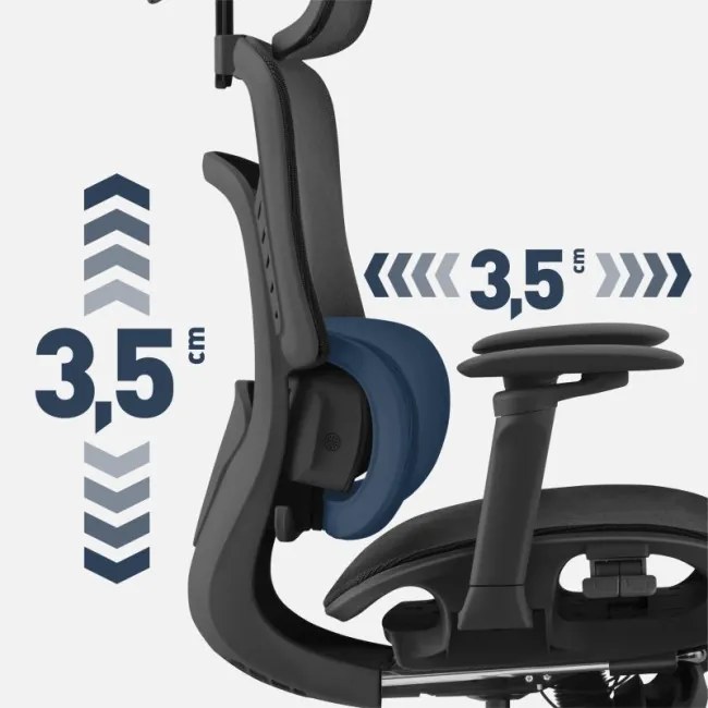 Masážne kancelárske kreslo Visioner 8.3 čierne