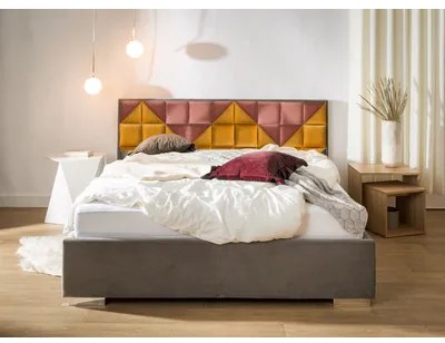 Rám postele s roštom FIBI FULL HR.8 140x200, svetlosivý