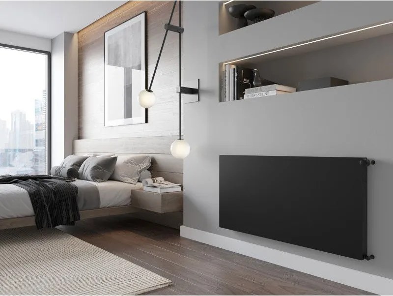 Mexen Flat CF11, panelový radiátor 500 x 1200 mm, bočné pripojenie, 819 W, čierna, W411F-050-120-70