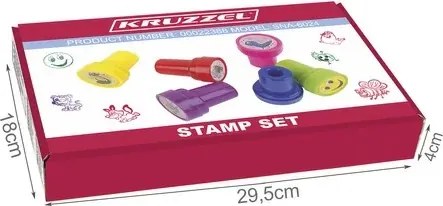 KRUZZEL Súprava pečiatok pre deti 60 ks - Kruzzel