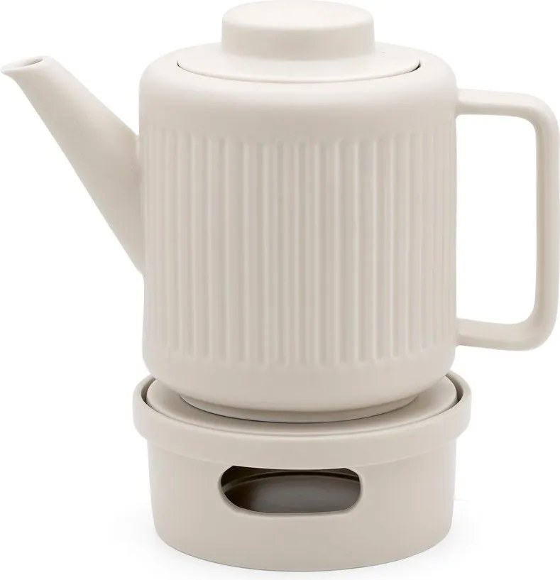 Biela porcelánová kanvica na čaj so sitkom 1,2 l Skagen – Bredemeijer