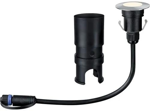 LED bodové svietidlo Paulmann 93951 Plug and Shine Floor Mini IP65 2,5W 3000K strieborné