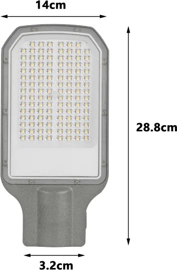 BRILAGI - LED Vonkajšia pouličná lampa URBANLIGHT LED/50W/230V sivá IP65