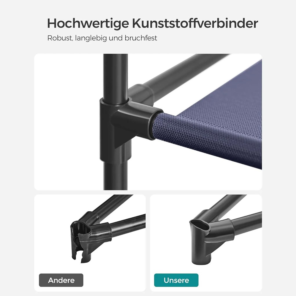 Šatníková skriňa s poťahom z netkanej textílie, skladacia skriňa, modrá