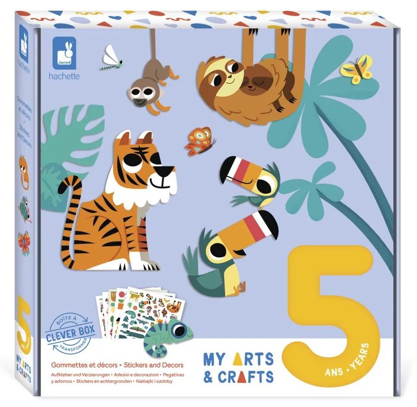 Kreatívna sada Nálepky a dekorácie My arts&amp;crafts Janod od 5 rokov