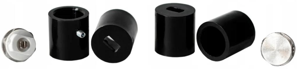 Regnis Retro, vykurovacie teleso 300x1840mm so stredovým pripojením 50mm, 652W, čierna matná, RETRO184/30/D5/BLACK