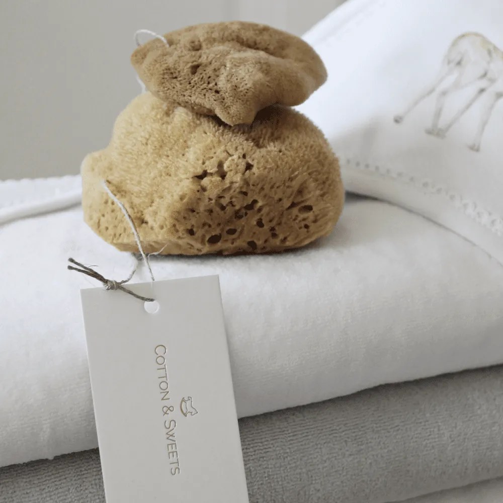 Novorodenecká osuška s kapucňou biela 80x80cm