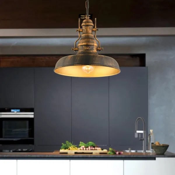 Luster na reťazi 1xE27/40W/230V bronzová