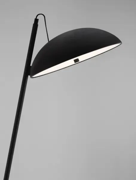 Dizajnová stojaca lampa Flute čierna