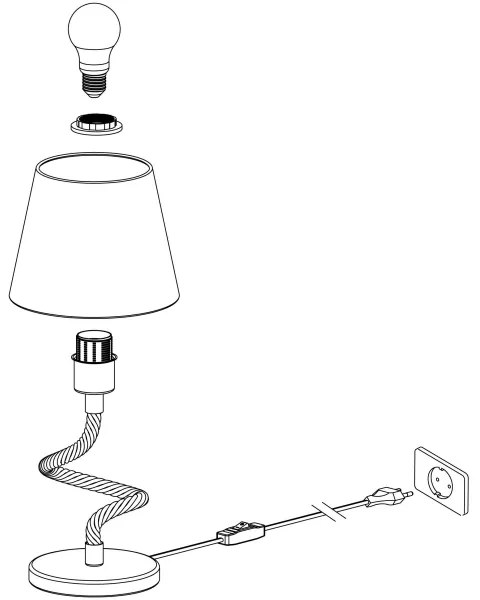 Eglo 43199 - Stolná lampa RAMPSIDE 1xE27/28W/230V