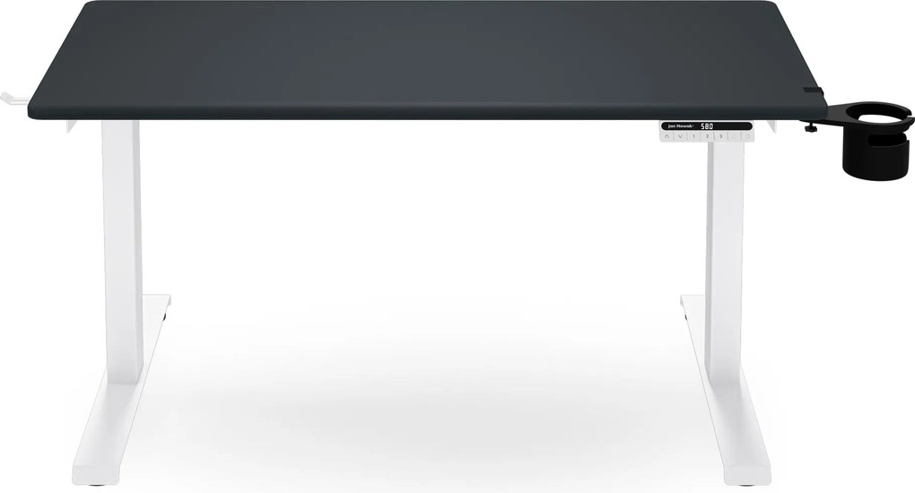 Elektrický stôl s nastaviteľnou výškou ergonomický bielo-antracitový,1200x600 mm: ARIA