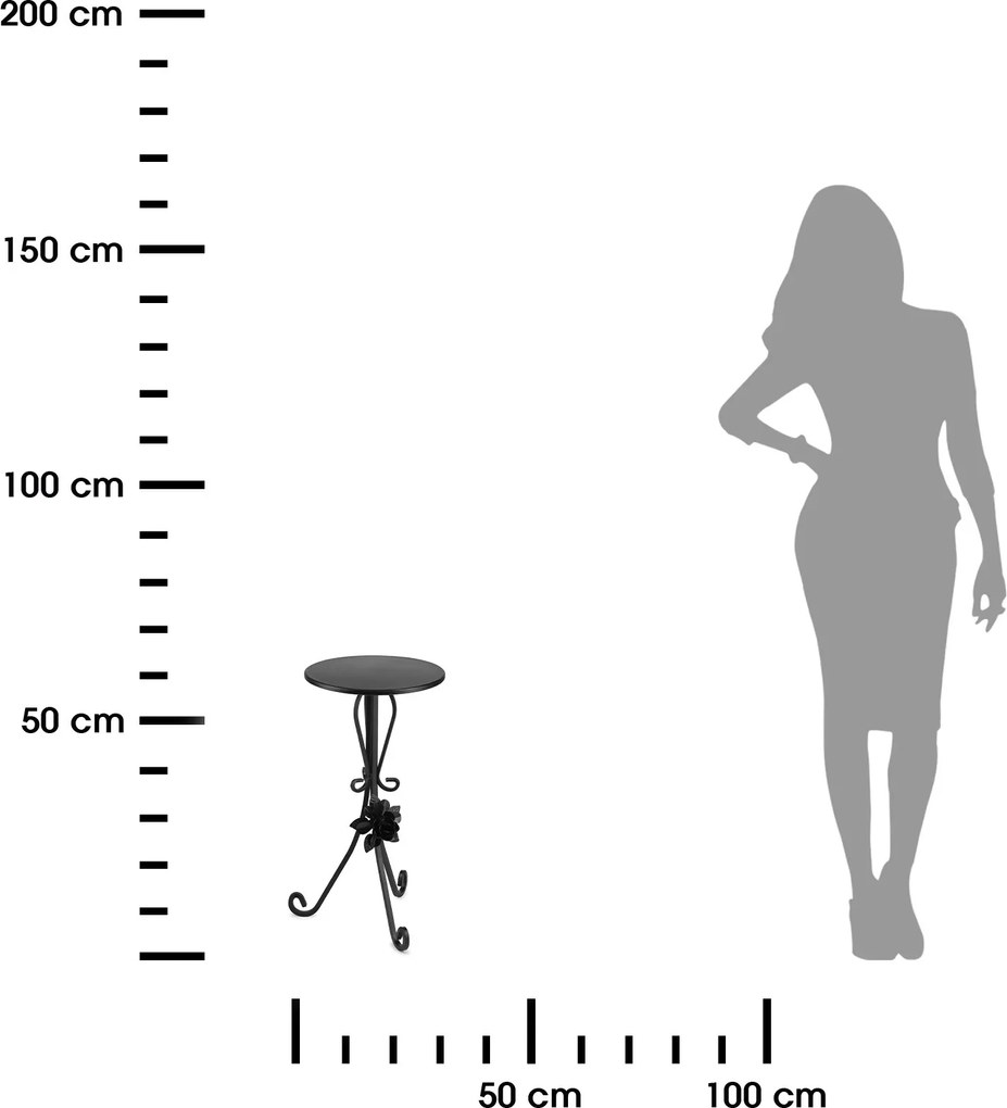 STOJAN NA KVETINÁČ BROSE 55X38 CM ČIERNA