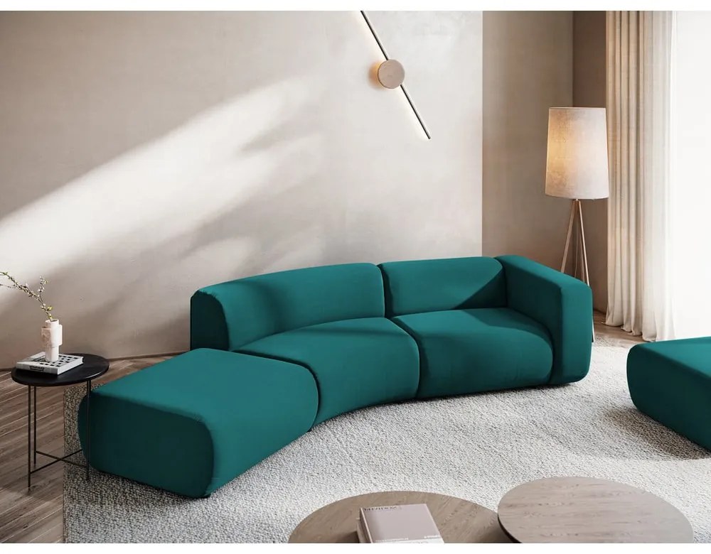 Tyrkysovomodrá zamatová leňoška (ľavý roh) Ekahi – Makamii