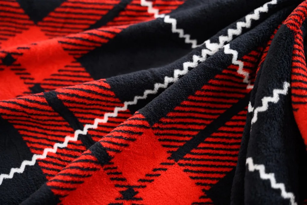 Obliečky mikroplyš ALBURY červené Rozmer obliečky: 2 ks 70 x 90 cm | 200 x 220 cm