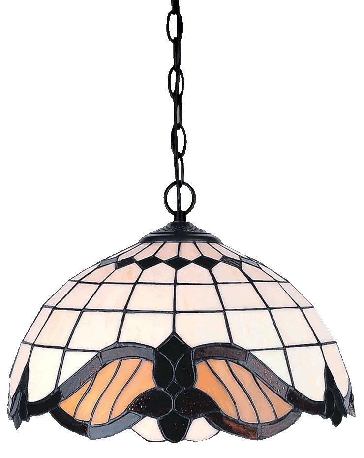 Rustikálny luster Tiffany Prezent 146 vzor 1 23*120*Ø41