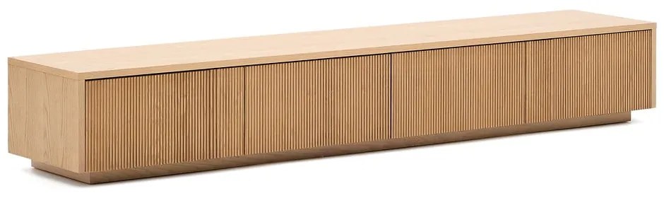 TV stolík v dekore duba v prírodnej farbe 200x30x40 cm Helvine – Kave Home