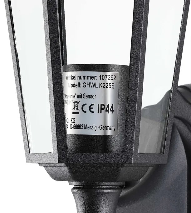 InternetovaZahrada Nástenná lampa Krysante so senzorom