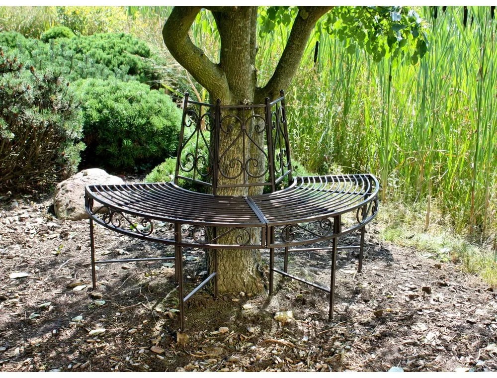 Čierna kovová záhradná lavica Narvi - Garden Pleasure