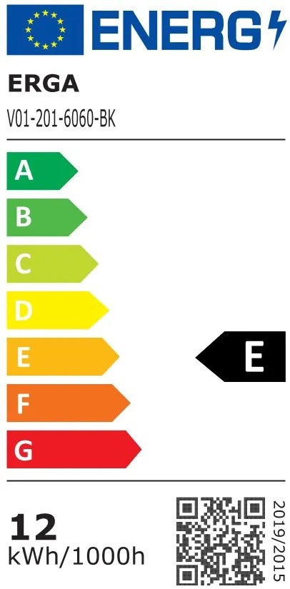 Erga Emma, okrúhle LED zrkadlo 60cm, čierny kovový rám, 1380 lm, 6500K, zadné osvetlenie, ERG-V01-201-6060-BK