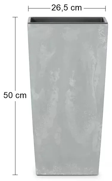 Plastový kvetináč DURS265E 26,5 cm - sivý betón
