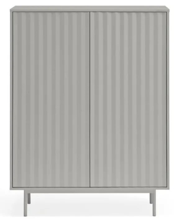 Sivá vysoká komoda 97x130 cm Sierra – Teulat