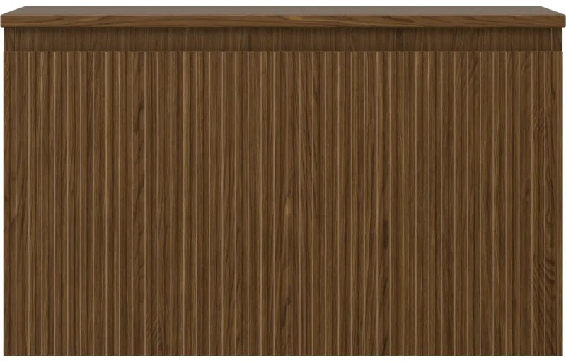 Mexen Rivel, kúpeľňová skrinka 80 cm s hornou časťou, 1 zásuvka, drážkovaná, orech, 91A20-08047-1-BFC86