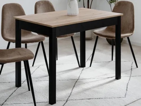 Jedálenský stôl Capri 110x67 cm, dub artisan/čierny%