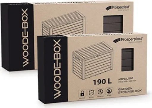 Záhradný box WOODEBOX 190 l - tmavohnedá 78 cm PRMBWL190-440U