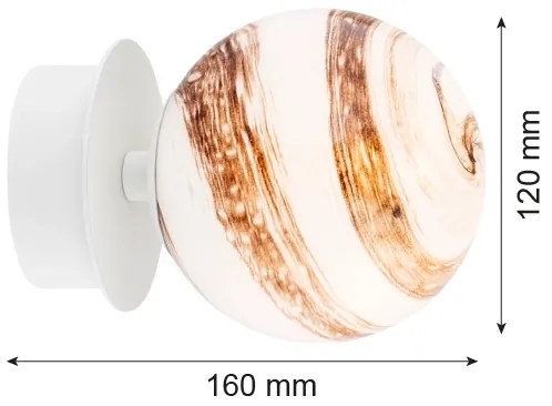 Argon 8454 - Nástenné svietidlo FABIO 1xE14/7W/230V alabaster biela