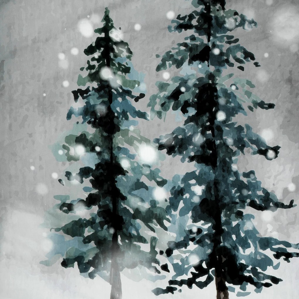 VIANOČNÉ SATÉNOVÉ OBLIEČKY FOREST 140X200 CM, 1 KS 70X80 CM VZOROVANÉ