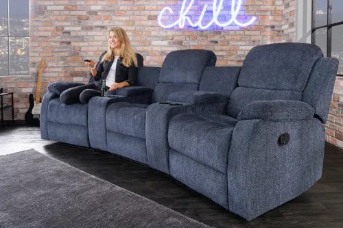 Sedacia súprava Relax 42814 Hollywood 3-sedenie Tmavošedá látka - Komfort-nábytok