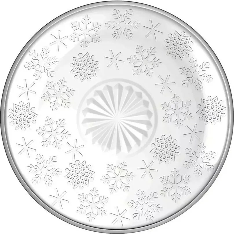 Altom Súprava 6 sklenených dezertných tanierov Snowflakes 17,5 cm