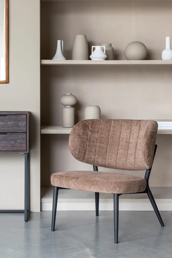 WL-Living Sanne čalúnené kreslo - Hnedá