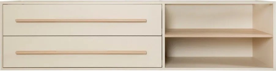 Béžová detská posteľ s úložným priestorom bez roštu 90x200 cm Captain – Roba