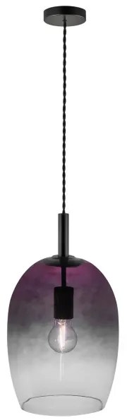 Nordlux - Závesný luster UMA 1xE27/40W/230V pr. 23 cm čierna/dymová