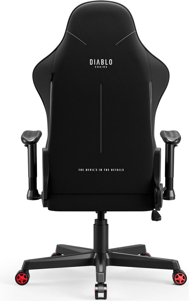 Herné kreslo z textílie Normal Size, čierno-červené: Diablo X-Starter