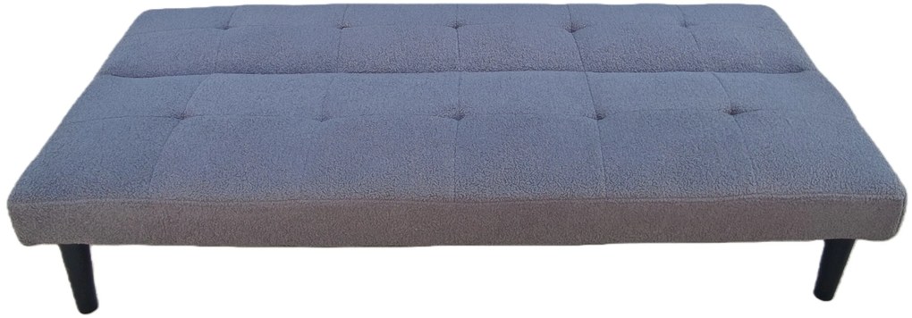 Rozkladacia pohovka BestBerg BBSB-10G / prémiová plyš / šedá